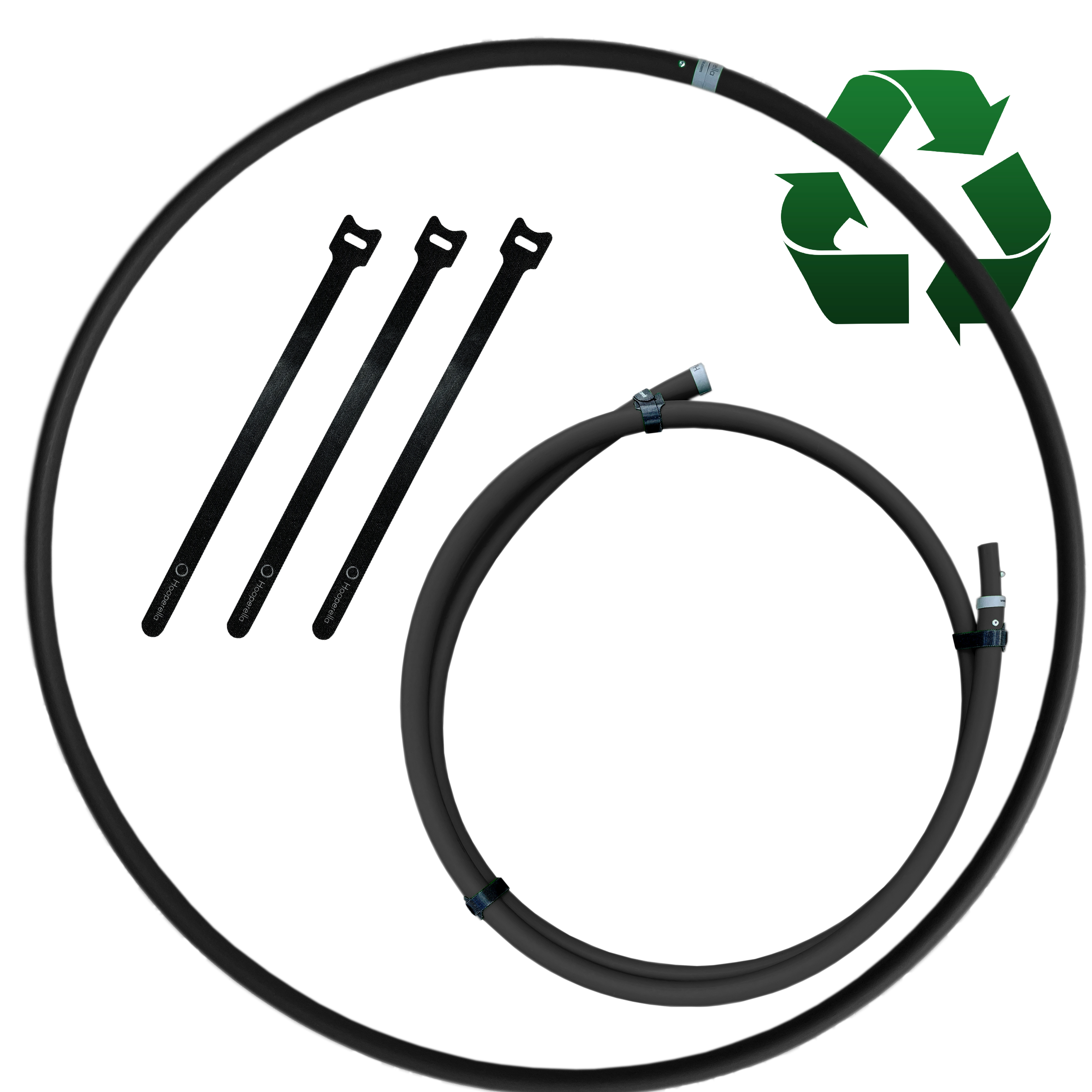 Ecorella® KIDS BLACK - der erste Hula Hoop aus 100% Recycling Tubing