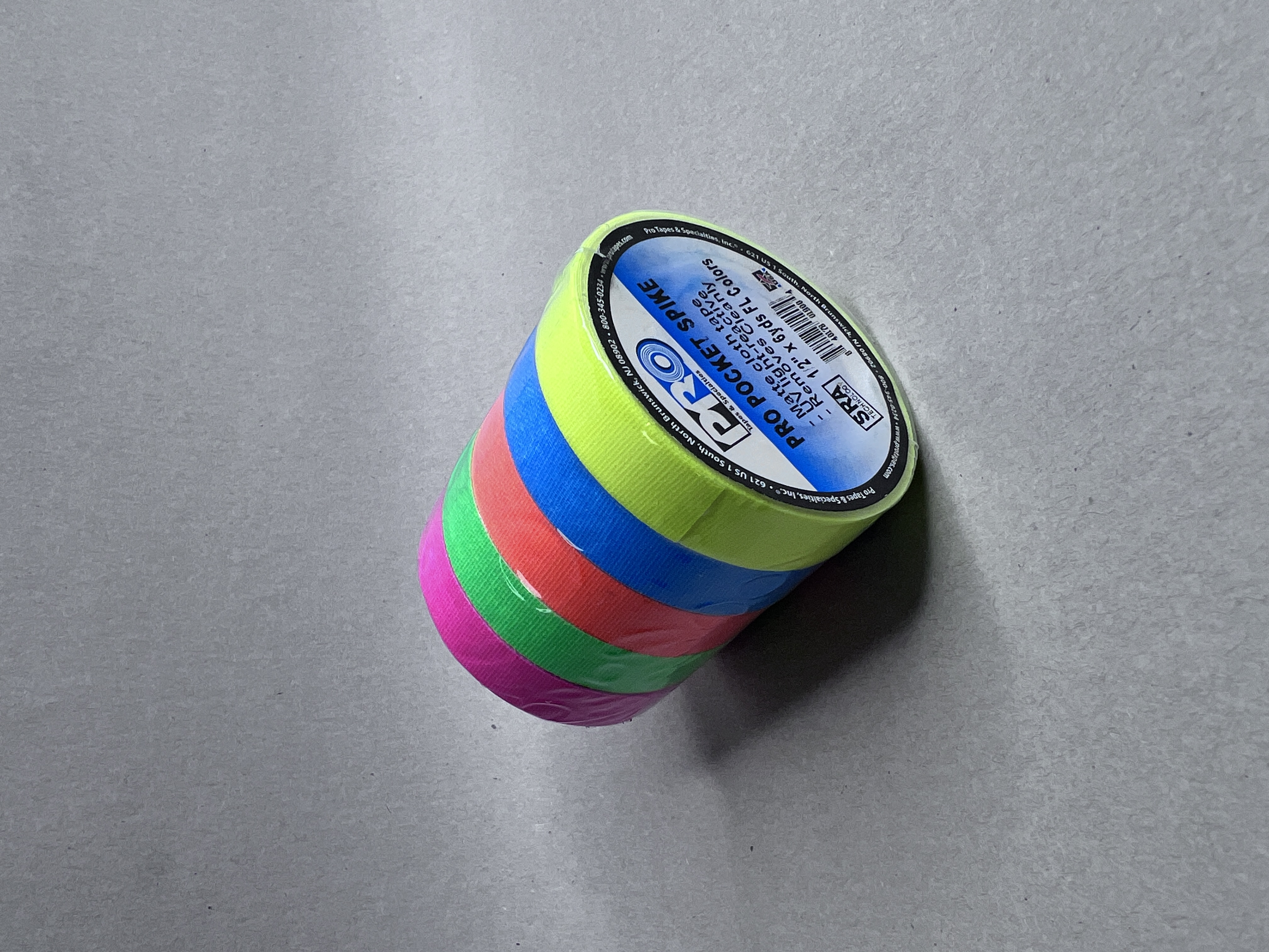 Pro Gaff Grip Tape 12mm neon set 5 Farben pocket spike uv aktiv 