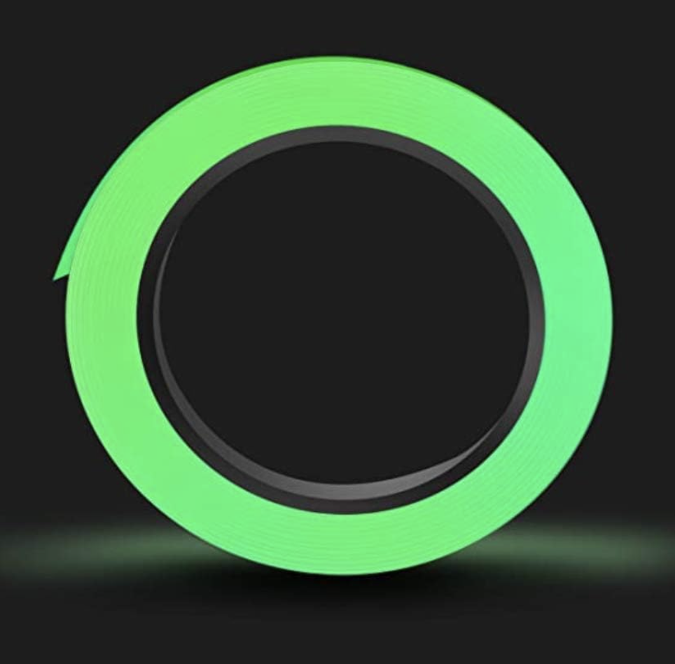 Fluoreszierendes Fluro Tape Klebeband leuchtet im Dunkeln weiß vinyl 5m Deco-Tape 20mm 