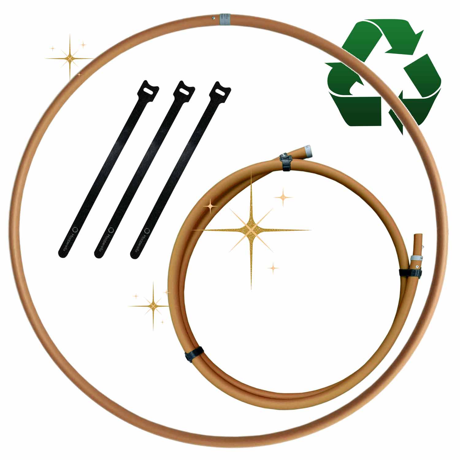 Ecorella® KIDS BRILLIANTBRONZE - der erste Hula Hoop aus 100% Recycling Tubing Ecorella® KIDS BRILLIANTBRONZE - der erste Hula Hoop aus 100% Recycling Tubing