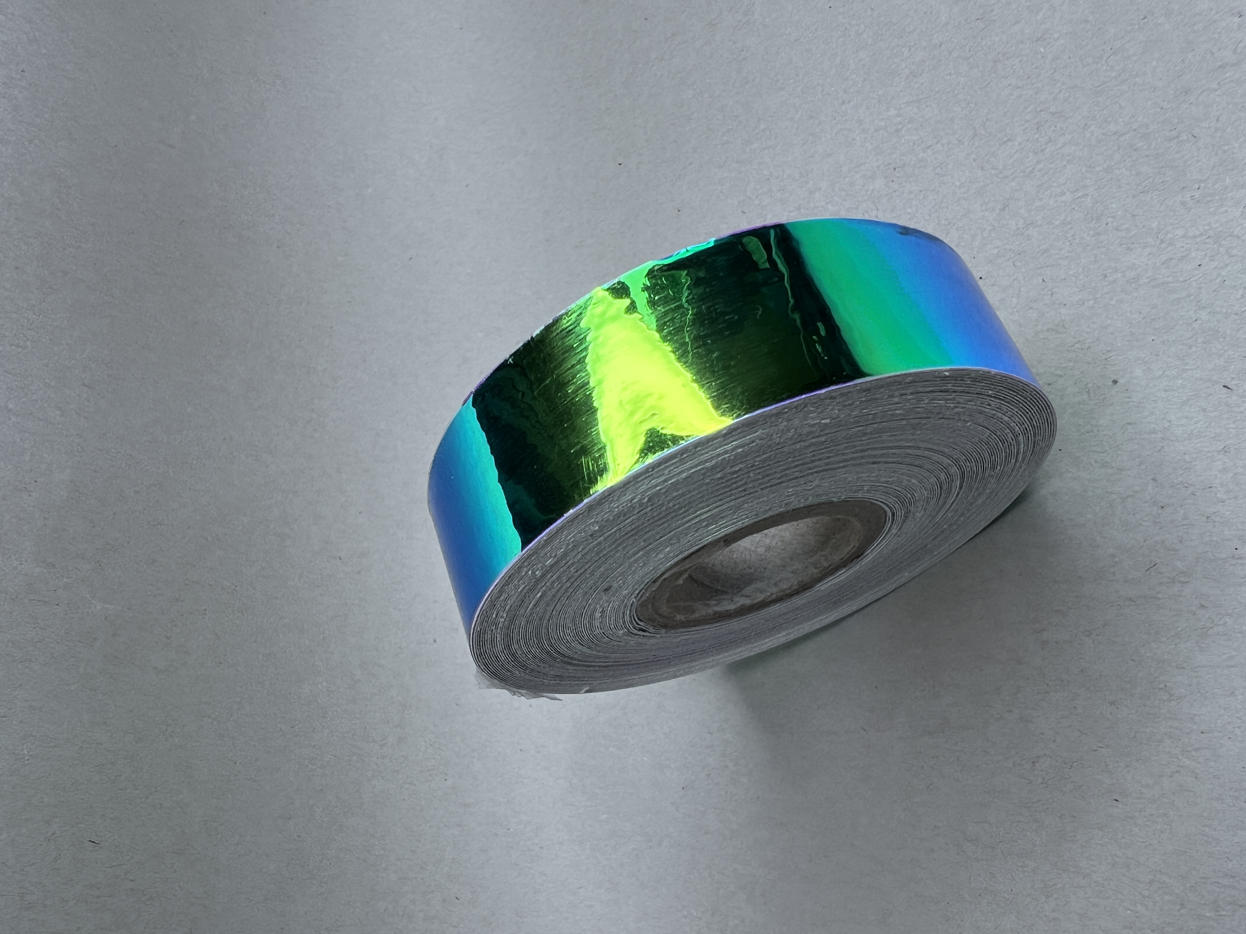 Fluro green Deco-Tape color changing 12m 19mm morphing grün